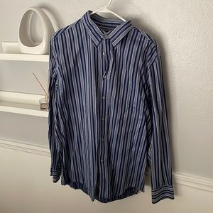 Perry Ellis stripped button up shirt XL